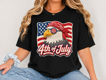 Faux Yarn 4th of July Eagle Sublimation PNG