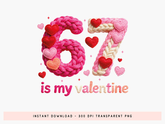 Faux Yarn 67 is My Valentine Sublimation