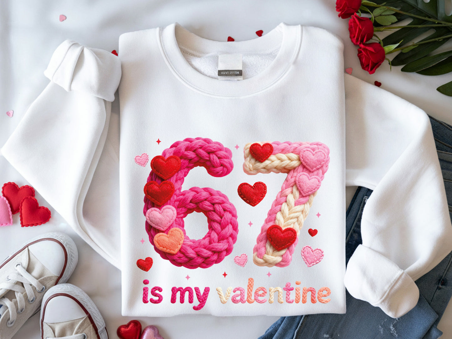 Faux Yarn 67 is My Valentine Sublimation