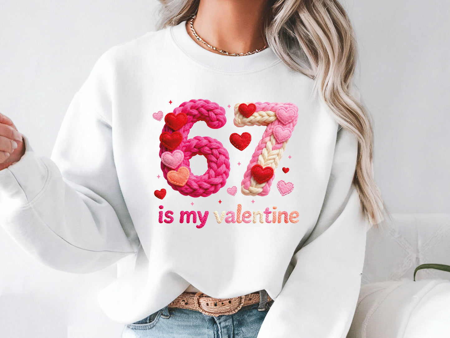 Faux Yarn 67 is My Valentine Sublimation