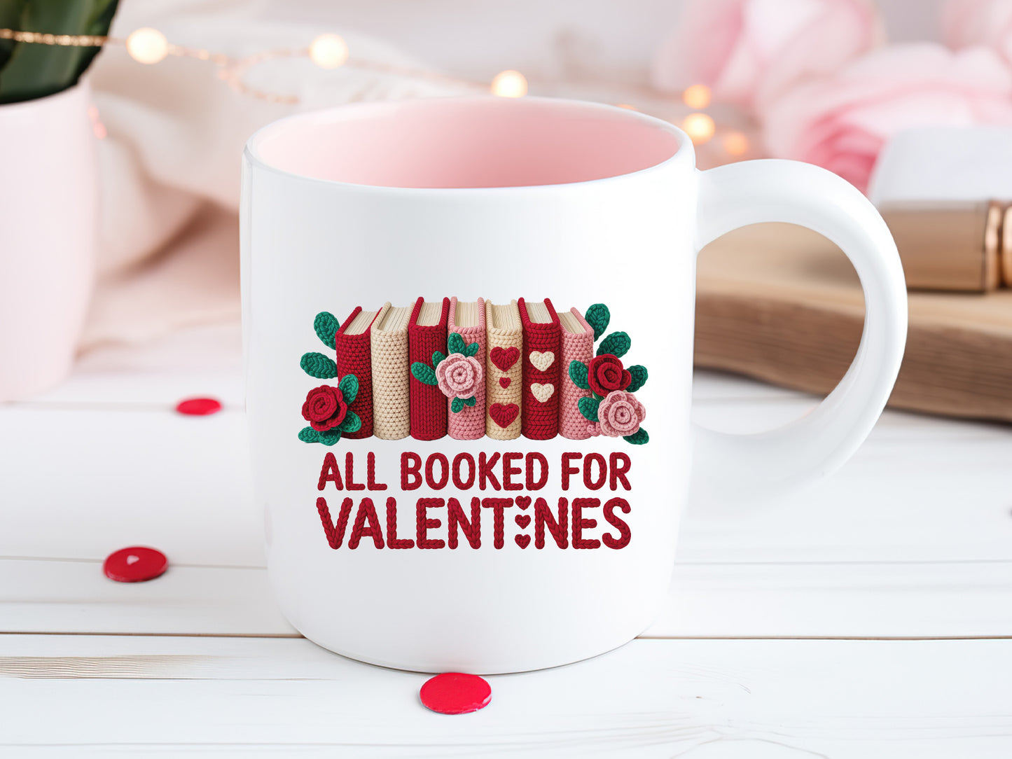 Faux Yarn All Booked for Valentines PNG Sublimation