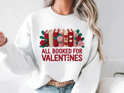 Faux Yarn All Booked for Valentines PNG Sublimation