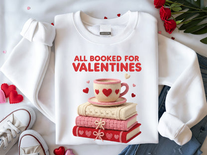 Faux Yarn All Booked for Valentines Sublimation Design