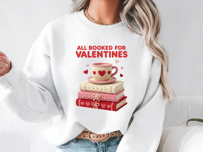 Faux Yarn All Booked for Valentines Sublimation Design