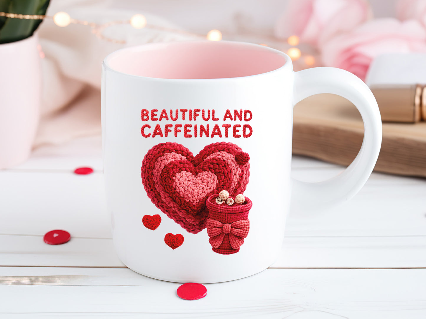 Faux Yarn Lovely and Caffeinated Valentine Sublimation