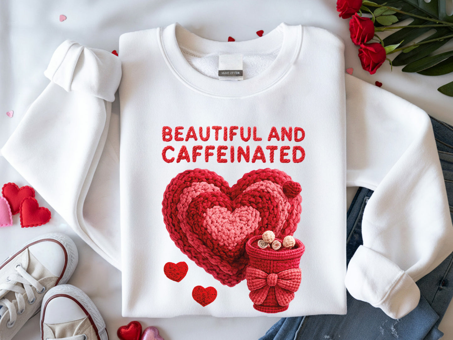 Faux Yarn Lovely and Caffeinated Valentine Sublimation