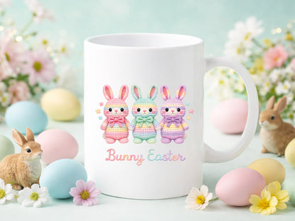 Faux Yarn Bunny Easter Sublimation PNG