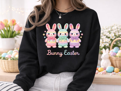 Faux Yarn Bunny Easter Sublimation PNG