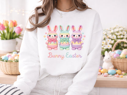 Faux Yarn Bunny Easter Sublimation PNG
