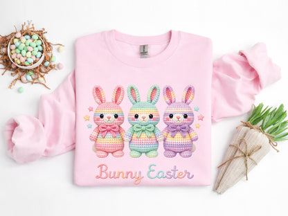Faux Yarn Bunny Easter Sublimation PNG