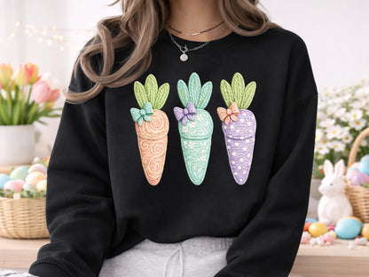 Faux Yarn Carrot Easter Sublimation Print