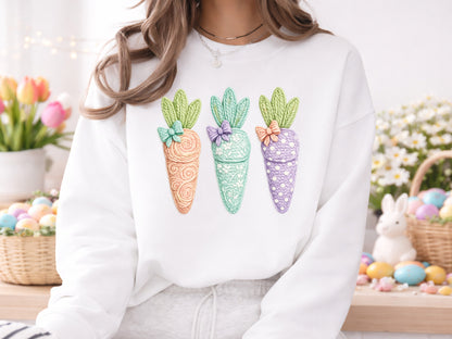 Faux Yarn Carrot Easter Sublimation Print