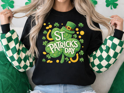 Faux Yarn Clover St Patrick's Day Sublimation