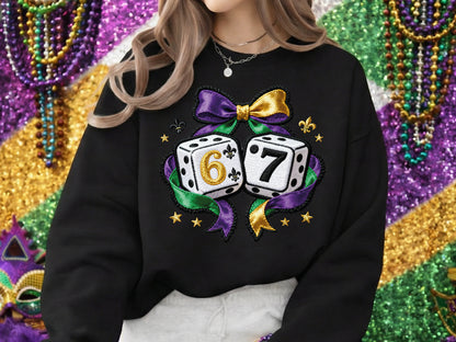 Faux Yarn Coquette 67 Mardi Gras Sublimation