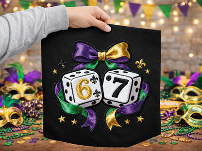 Faux Yarn Coquette 67 Mardi Gras Sublimation