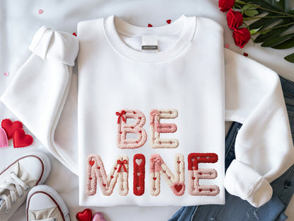 Faux Yarn Coquette Be Mine Valentine PNG Sublimation