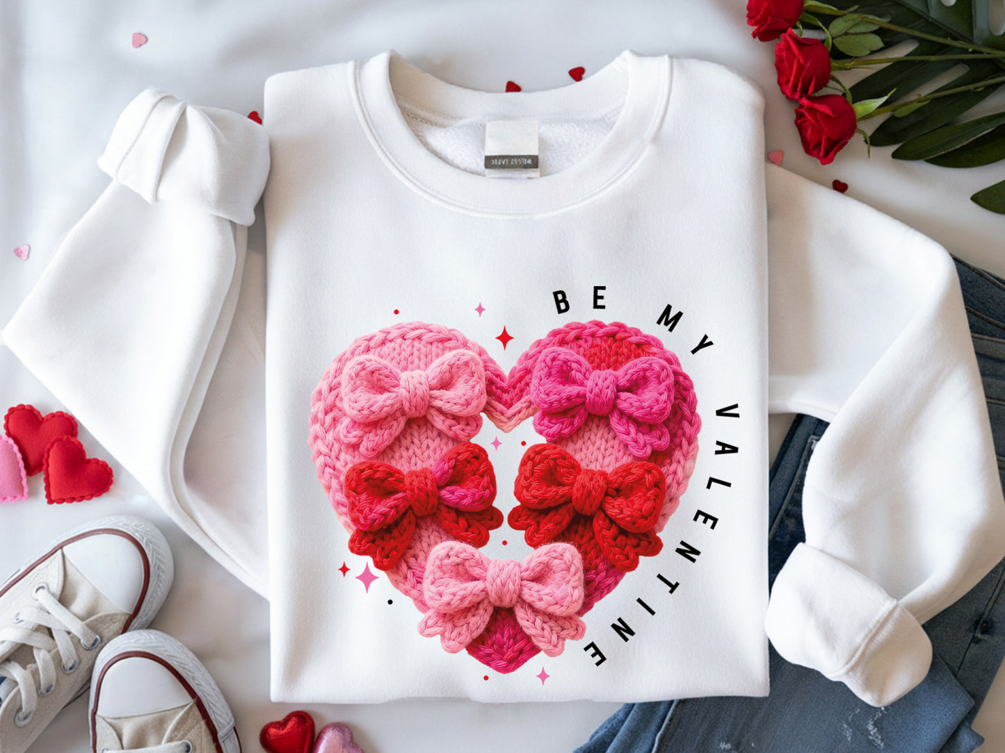 Faux Yarn Coquette Be My Valentine Sublimation PNG