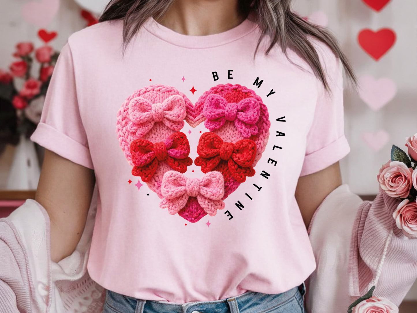 Faux Yarn Coquette Be My Valentine Sublimation PNG