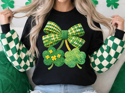 Faux Yarn Coquette Clover St Patrick's Clipart