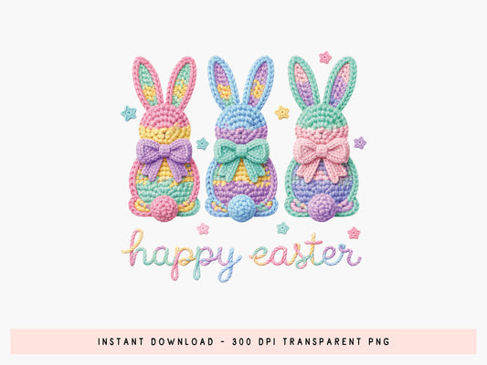 Faux Yarn Coquette Happy Easter Sublimation
