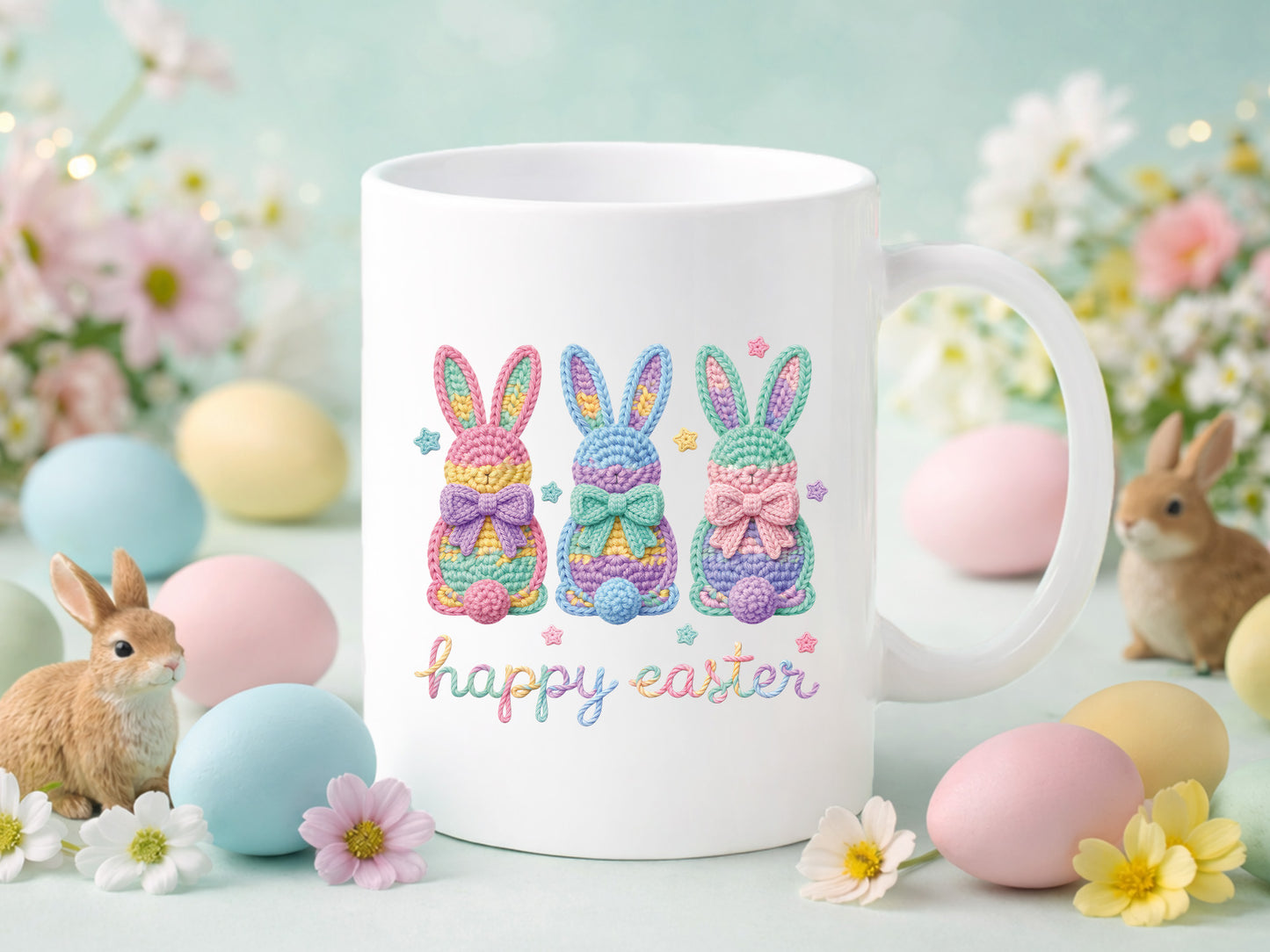 Faux Yarn Coquette Happy Easter Sublimation