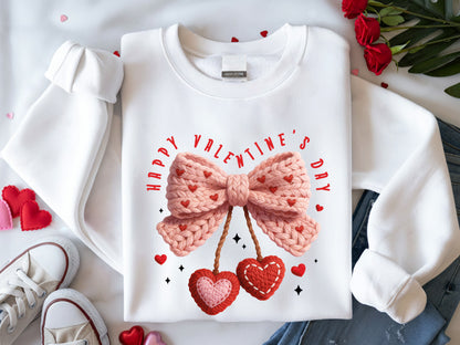 Faux Yarn Coquette Happy Valentine's Day Sublimation