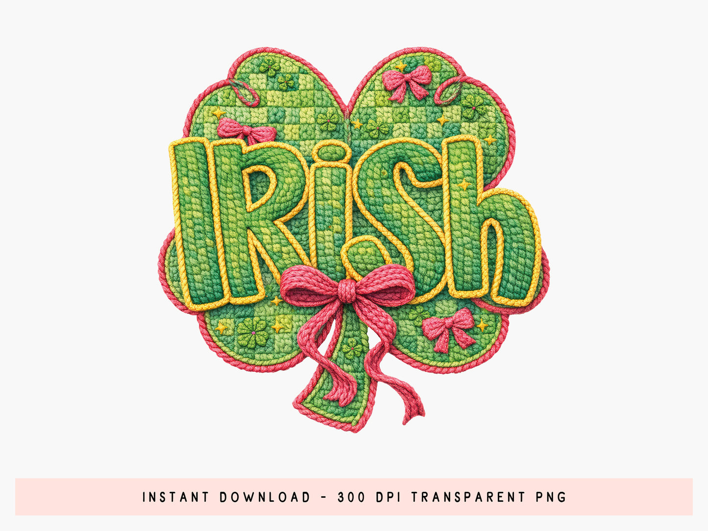Faux Yarn Coquette Irish St Patrick's Day PNG