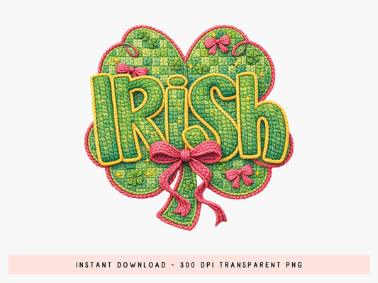 Faux Yarn Coquette Irish St Patrick's Day PNG