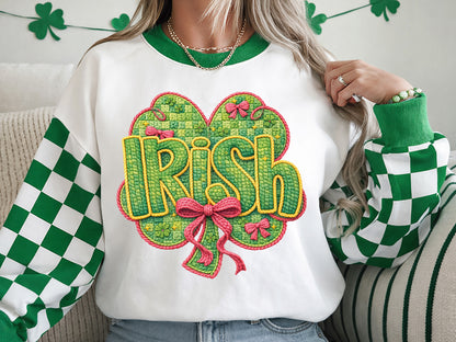Faux Yarn Coquette Irish St Patrick's Day PNG