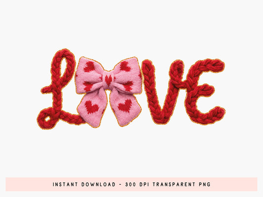 Faux Yarn Coquette Love Valentine Sublimation Design