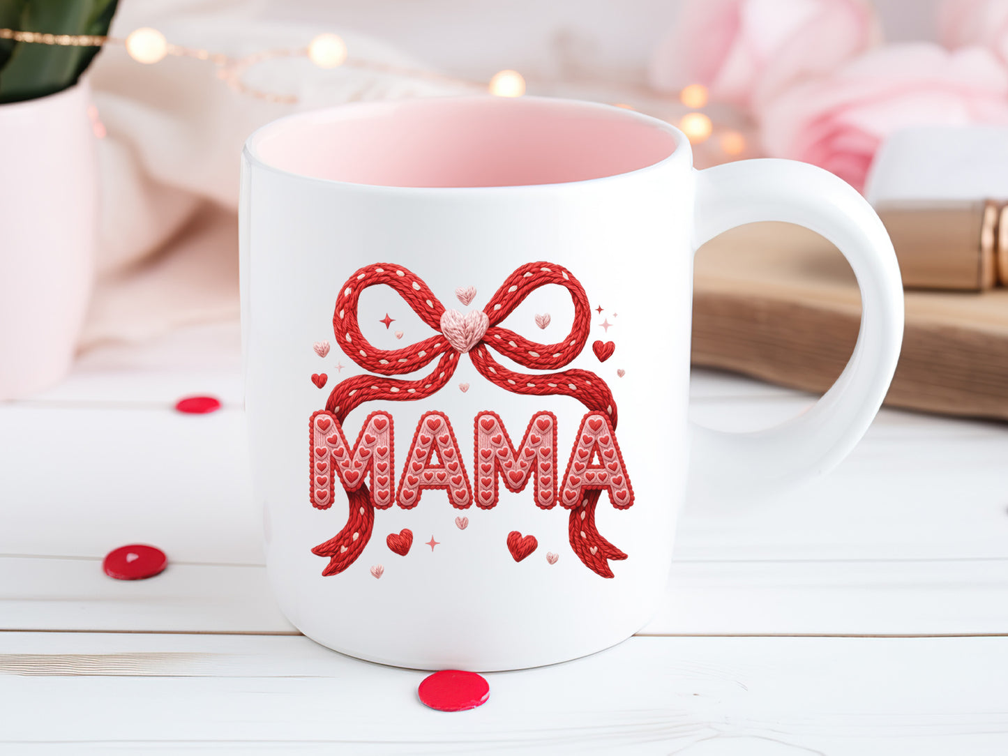 Faux Yarn Coquette Mama Valentine Sublimation