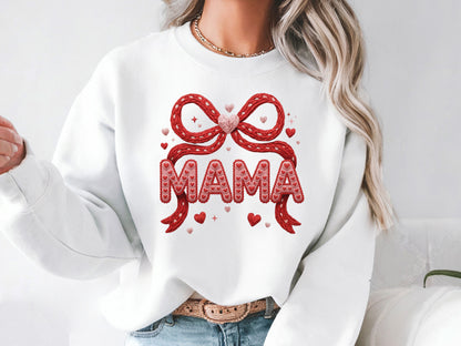Faux Yarn Coquette Mama Valentine Sublimation