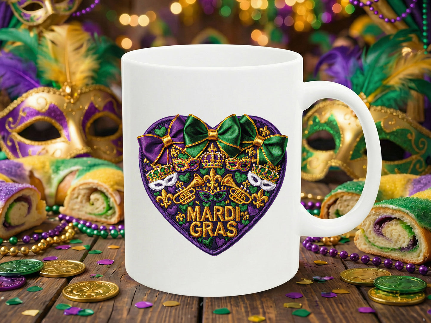 Faux Yarn Coquette Mardi Gras PNG Sublimation