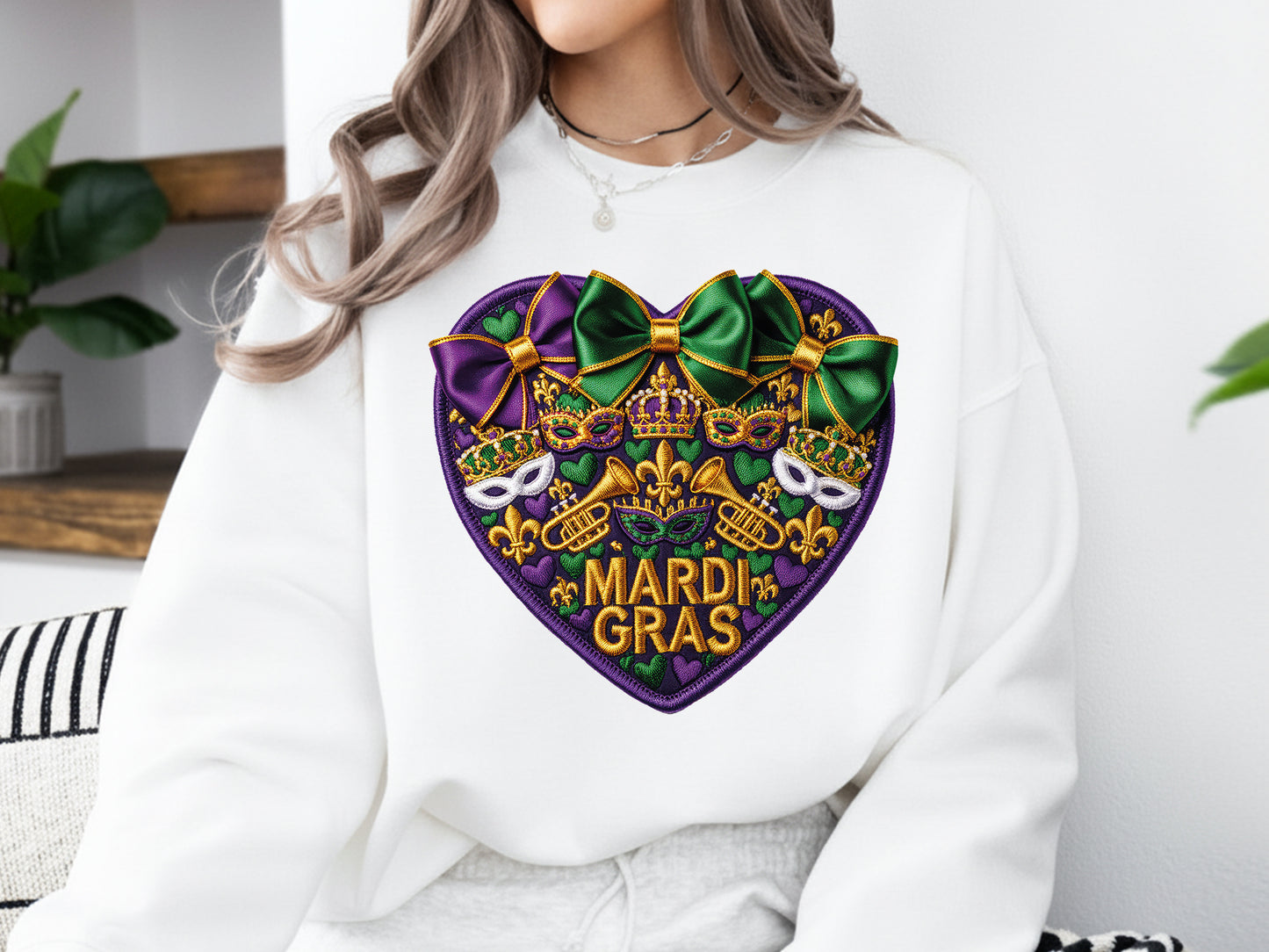 Faux Yarn Coquette Mardi Gras PNG Sublimation