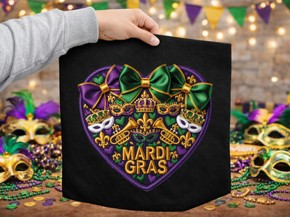 Faux Yarn Coquette Mardi Gras PNG Sublimation