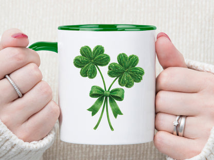 Faux Yarn Coquette Clover St Patrick's Day Clipart