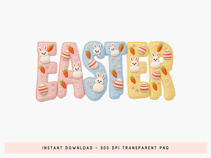 Faux Yarn Easter Sublimation Transfer