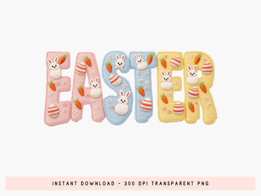 Faux Yarn Easter Sublimation Transfer