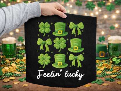 Faux Yarn Feelin' Lucky St Patrick's Day Sublimation