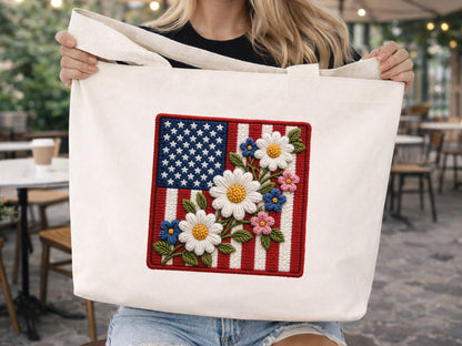 Faux Yarn Floral 4th of July PNG Clipart