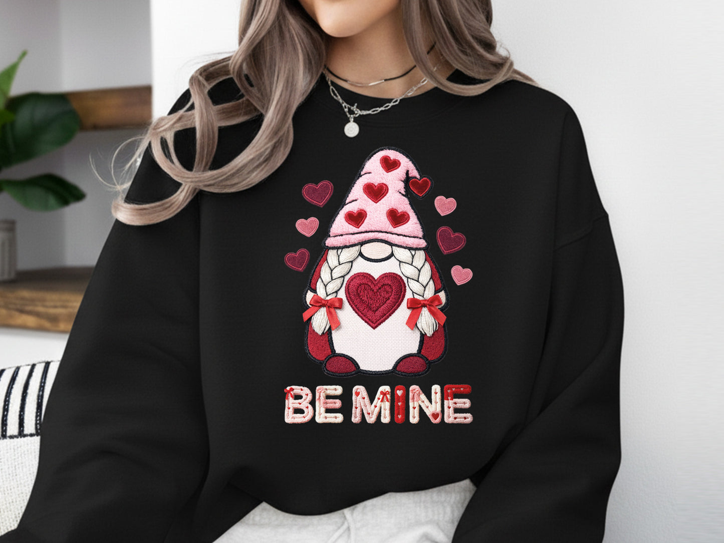 Faux Yarn Gnome Be Mine Valentine Sublimation