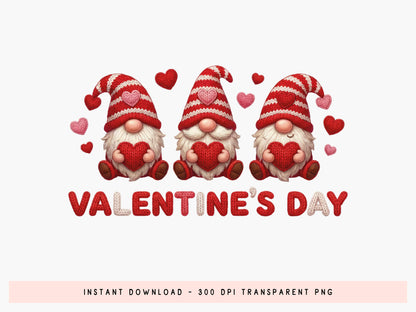 Faux Yarn Gnome Valentine's Day Sublimation