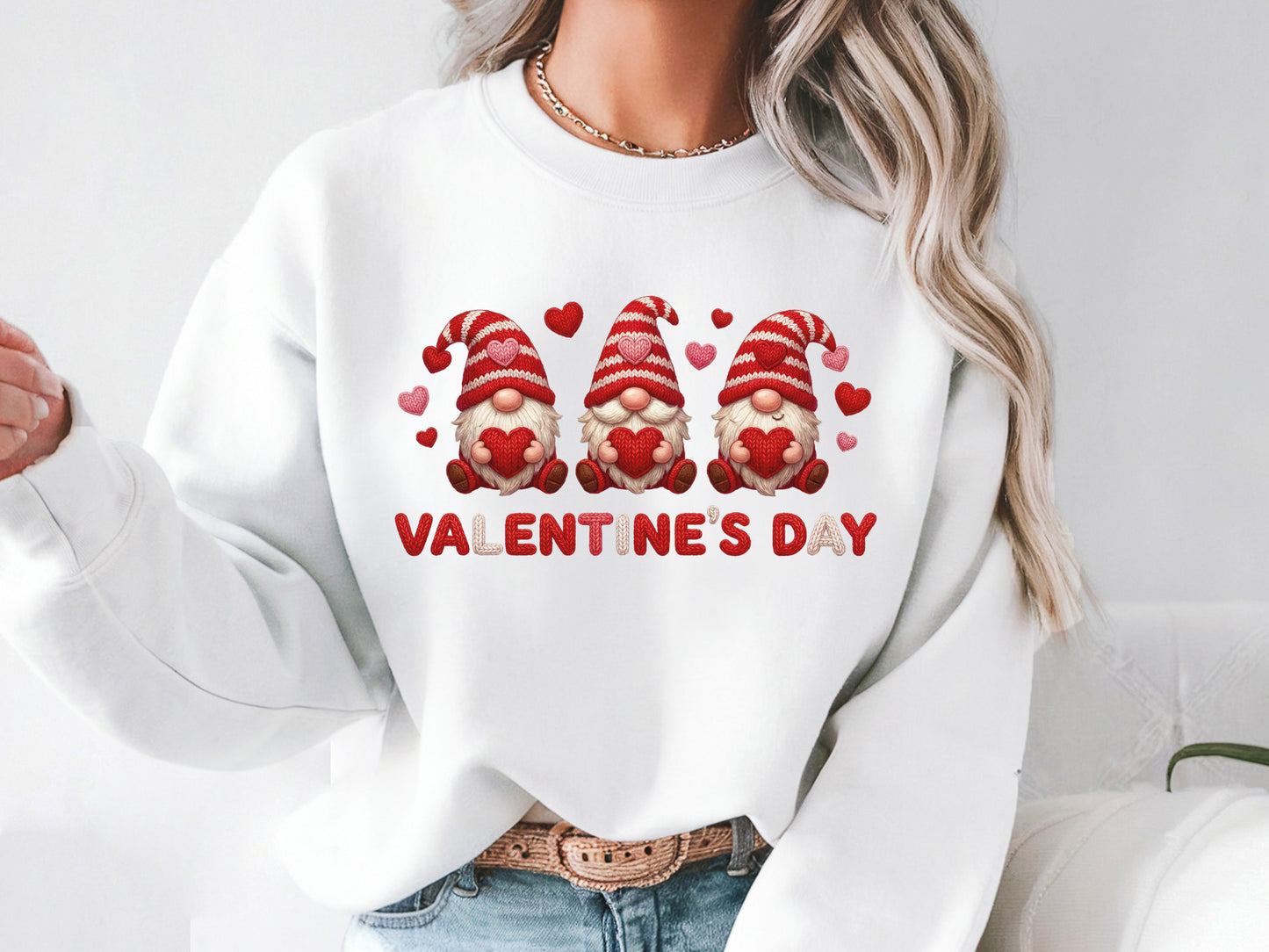 Faux Yarn Gnome Valentine's Day Sublimation