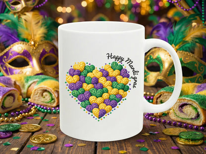 Faux Yarn Happy Mardi Gras Sublimation Print