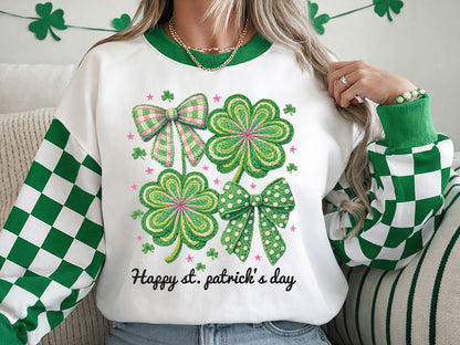Faux Yarn Happy St Patrick's Day Sublimation PNG