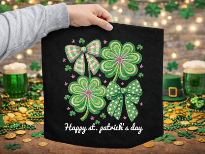Faux Yarn Happy St Patrick's Day Sublimation PNG