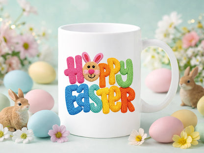 Faux Yarn Hoppy Easter Sublimation PNG