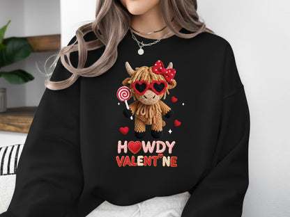 Faux Yarn Howdy Valentine Sublimation Design