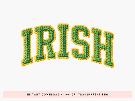 Faux Yarn Irish St Patrick's Day Sublimation PNG