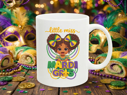 Faux Yarn Little Miss Mardi Gras Sublimation